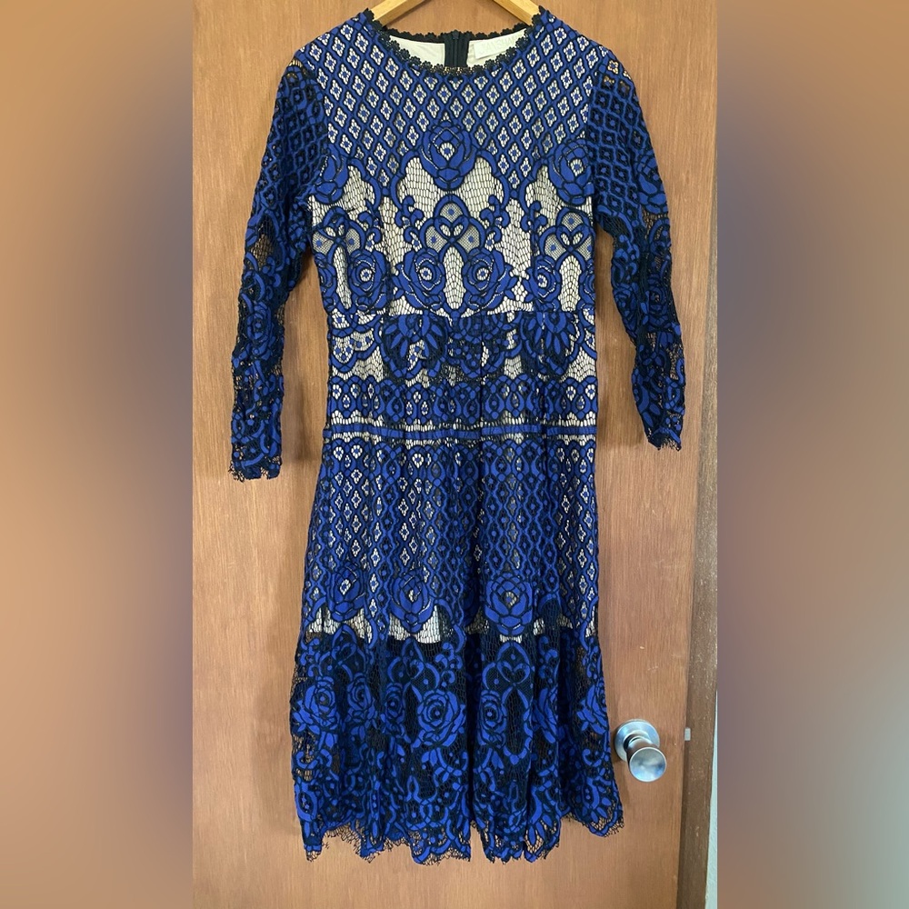 Jianshan Blue Lace Dress 6